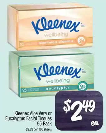 Farmer Jack's Kleenex Aloe Vera or Eucalyptus Facial Tissues offer