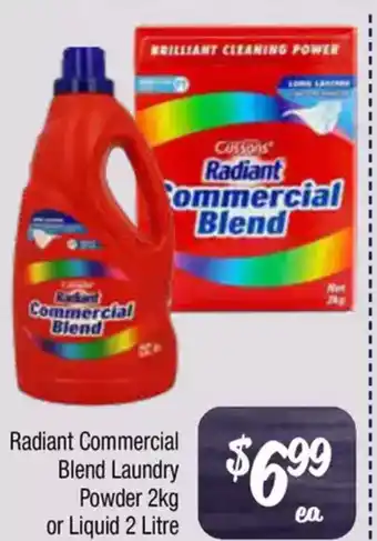 Farmer Jack's Radiant commercial blend laundry powder  or liquid offer