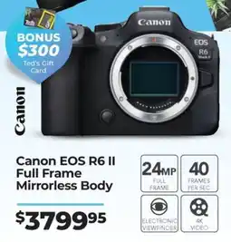 Teds Cameras Canon EOS R6 II Full Frame Mirrorless Body offer