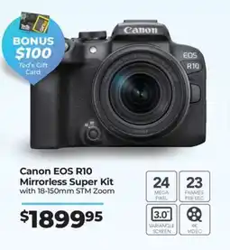 Teds Cameras Canon EOS R10 Mirrorless Super Kit offer