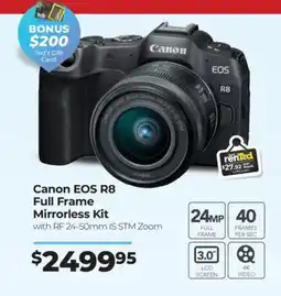 Teds Cameras Canon EOS R8 Mirrorless Kit offer