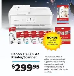 Teds Cameras Canon TS9565 A3 Printer/Scanner offer