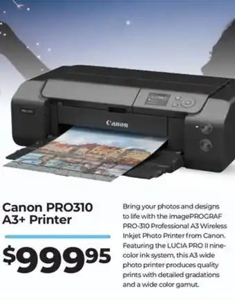 Teds Cameras Canon PRO310 A3+ Printer offer