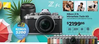 Teds Cameras Nikon Z fc Mirrorless Twin Kit offer