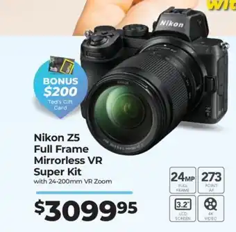 Teds Cameras Nikon Z5 Full Frame Mirrorless VR Super Kit offer