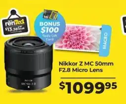 Teds Cameras Nikkor Z MC 50mm F2.8 Micro Lens offer