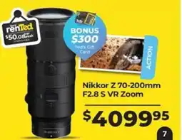 Teds Cameras Nikkor Z 70-200mm F2.8 S VR Zoom offer