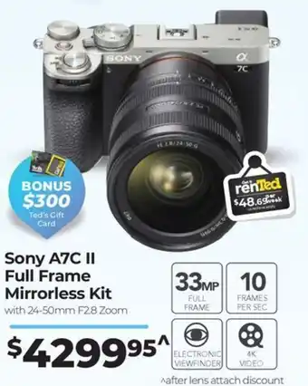 Teds Cameras Sony A7C II offer