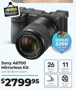 Teds Cameras Sony A6700 Mirrorless Kit offer