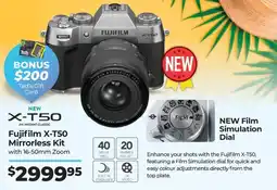 Teds Cameras Fujifilm X-T50 Mirrorless Kit offer