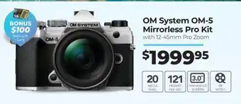 Teds Cameras OM System OM-5 Mirrorless Pro Kit offer