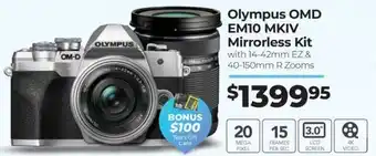 Teds Cameras Olympus OMD EM10 MKIV Mirrorless Kit offer