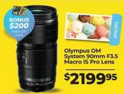 Teds Cameras Olympus OM System 90mm F3.5 Macro IS Pro Lens offer