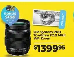 Teds Cameras OM System PRO 12-40mm F2.8 MKII WR Zoom offer