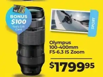 Teds Cameras Olympus 100-400mm F5-6.3 IS Zoom offer