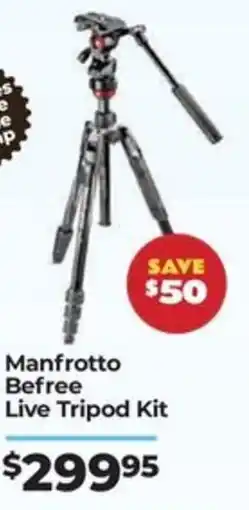 Teds Cameras Manfrotto Befree Live Tripod Kit offer