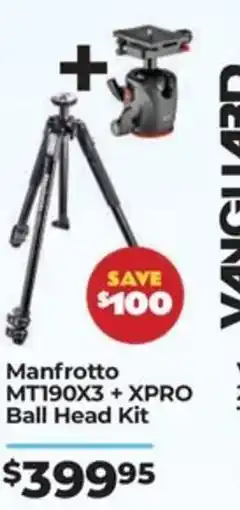 Teds Cameras Manfrotto MT190X3 + XPRO Ball Head Kit offer