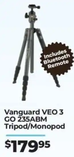 Teds Cameras Vanguard VEO 3 GO 235ABM Tripod/Monopod offer