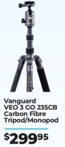 Teds Cameras Vanguard VEO 3 GO 235CB Carbon Fibre Tripod/Monopod offer