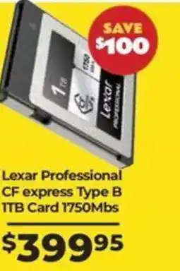 Teds Cameras Lexar Professional CF express Type B ITB Card 1750Mbs offer