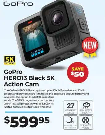 Teds Cameras Gopro hero13 black 5k action cam offer