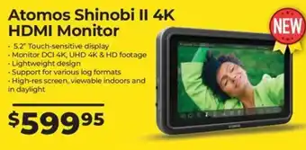 Teds Cameras Atomos shinobi ii 4k hdmi monitor offer