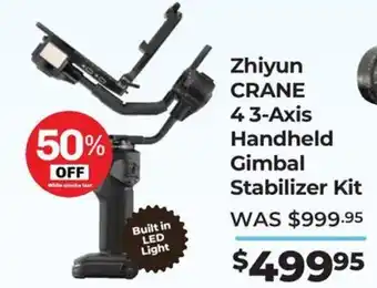 Teds Cameras Zhiyun crane 43-axis handheld gimbal stabilizer kit offer