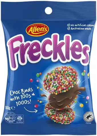 IGA Allen’s Freckles, Jaffas or Nestlé Smarties Share Pack 160g Selected Varieties offer