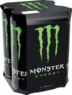 IGA Monster Energy Drink 4x500mL Selected Varieties offer