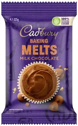 IGA Cadbury baking chocolate melts, chips or block offer