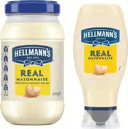 IGA Hellmann’s Real Mayonnaise Jar 400g or Squeeze 400-432g Selected Varieties offer