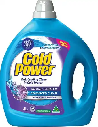 IGA Cold Power Laundry Liquid 4 Litre Selected Varieties offer