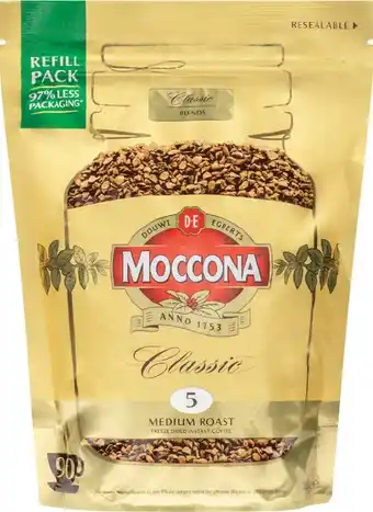 IGA Moccona Freeze Dried Instant Coffee Refill Pack 180g offer