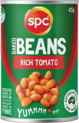 IGA SPC Baked Beans 425g, Spaghetti or Spag‑A‑Saurus 420g Selected Varieties offer