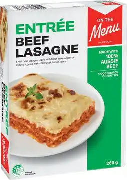 IGA On The Menu Frozen Meal 260g Selected Varieties offer