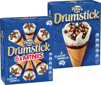 IGA Peters Drumstick 4 Pack or Minis 6 Pack Selected Varieties offer