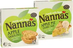 IGA Nanna’s Fruit Pie Family Size 600g or Snack Pies 450g Selected Varieties offer