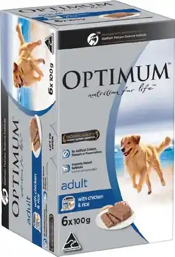 IGA Optimum Wet Dog Food 6x100g Selected Varieties offer