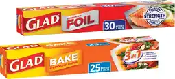 IGA Glad Wrap 80m×33cm, Aluminium Foil 30m×30cm or Bake & Cooking Paper 25m×30cm offer