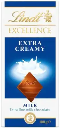 IGA Lindt Excellence 80‑100g or Lindor 100g Chocolate Blocks Selected Varieties offer