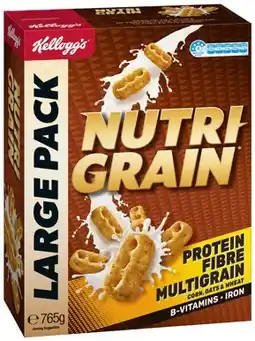 IGA Kellogg’s Cereal Nutri-Grain 765g, Nutri-Grain High Protein 500g or Just Right Original 740g offer