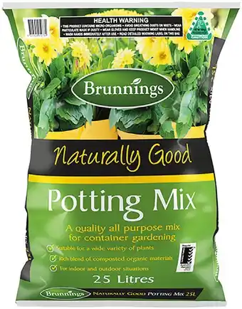 IGA Brunnings Potting Mix or Pine Bark Mulch 25 Litre offer