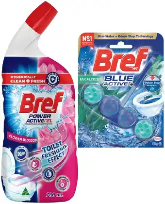 IGA Bref Rim Block Toilet Cleaner 42‑50g or Gel 600‑700mL Selected Varieties offer