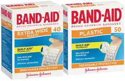 IGA Band-Aid Plastic or Clear Strips 40-50 Pack or Extra Wide Plastic 40 Pack Selected Varieties offer