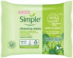 IGA Simple Facial Cleansing Wipes 25 Pack offer