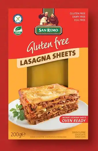 IGA San Remo Gluten Free 200‑350g, Spelt 250g, Pulse Pasta or Pasta Pro 250g Selected Varieties offer