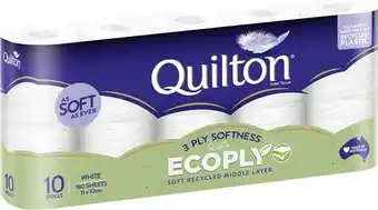 IGA Quilton Ecoply Toilet Tissue 3 Ply 10 Pack offer