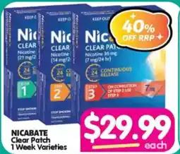 Your Discount Chemist Nicabate Clear Patch 1 Week Varieties offer