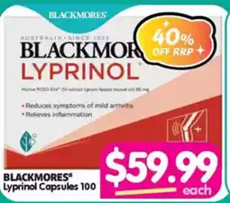 Your Discount Chemist Blackmores Lyprinol Capsules offer