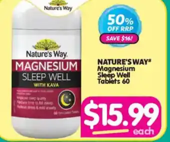 Your Discount Chemist Nature's Way Magnesium Sleep Well Tablets offer
